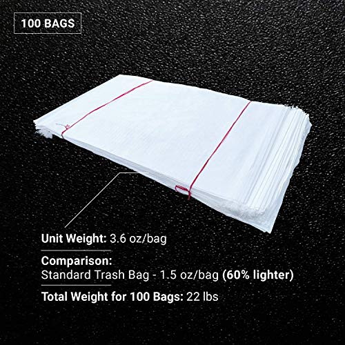 Sandbaggy Large Sandbags - Size: 25" x 40" - Thick Heavy Duty Contractor Bags, Heavy Duty Garbage Bags, Dumpster Bag, Construction Trash Bags, 6 mil (100 Bags) - size: 1 Count (Pack of 100)