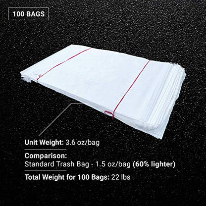 Sandbaggy Large Sandbags - Size: 25" x 40" - Thick Heavy Duty Contractor Bags, Heavy Duty Garbage Bags, Dumpster Bag, Construction Trash Bags, 6 mil (100 Bags) - size: 1 Count (Pack of 100)