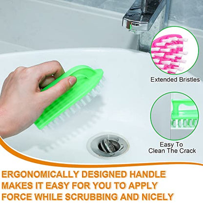 Eaasty 48 Pack Cleaning Brush Scrub Brush with Comfortable Grip Stiff Bristles Dish Scrub Brush Kitchen Scrub Brush Household Carpet Brush for Bathroom, Shower, Sink, Floor, Bathtub, Tile, 4 Colors