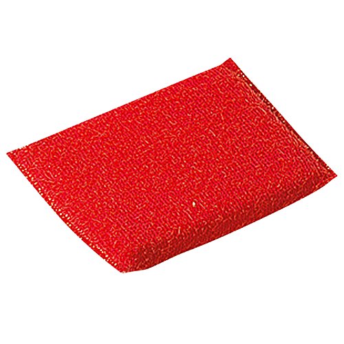 Meat Red Scouring Sponge Pad – Soft, Gentle Heavy Duty Dish Cleaning Scrubber - Color Coded Kitchen Tools by The Kosher Cook - color: Red