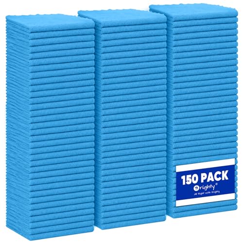 Orighty Cleaning Cloths Bulk, 150 Pack Shop Rags Reusable, Multi-Purpose Shop Towels for Cars, Microfiber Cleaning Rags for Automotive, Mechanic, Kitchen, Lint Free Towels 12x12 Inch, Blue - color: Blue, size: 150 Pack