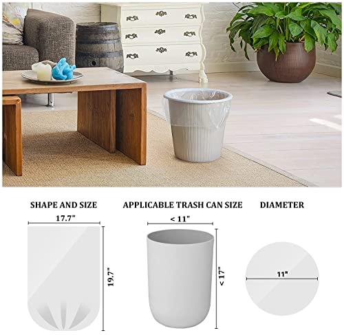 Tebery 300 Counts 4 Gallon Clear Small Garbage Bags Trash Bags, Wastebasket Bin Liners for Bathroom Bedroom Office Trash Can, 6 Rolls - color: 4 Gallon-300pc