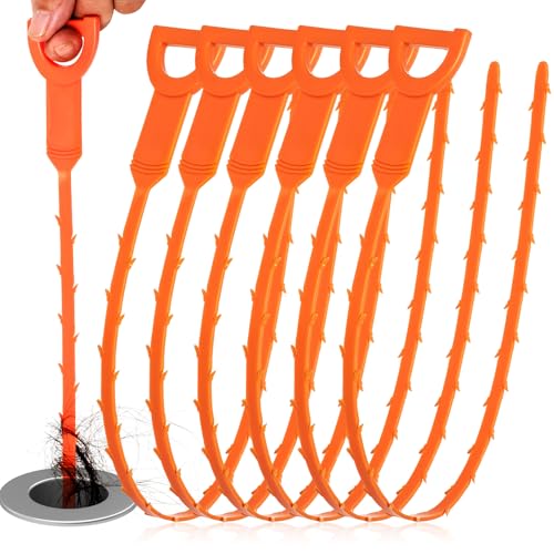 Drain Clog Remover, Effective Drain Snake Hair Drain Clog Remover, Ideal Drain Cleaner For Sinks, Showers, And Tubs - Flexible And Durable 6Pack 20inch Length For Easy Use. - style: Drain Snake 6pcs
