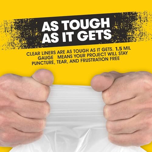 Aluf Plastics - 50% Recycled Trash Bags, 40-45 Gallon, 1.5 mil, 40"x46", Clear, 400 Count - style: 45 Gal, 1.5 Mil, 400 Count
