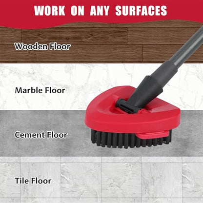 2 Pack Scrub Brush Replacement Head for O Cedar 2-Tanks RinsClean System, Spin Mop Replace Head Base, Shower Floor Scrubber, Hard Bristle Cleaning Brush for Bathroom Kitchen Wall Tile - size: 2-Tank Scrub Brush (2pcs)
