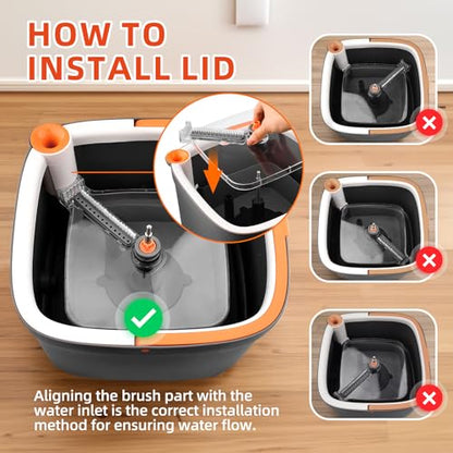Spin Mop and Bucket Set with Self Separation Dirty and Clean Water System, Mop Set with Self Wringing 360° Rotating Clean Floor Mop-Head for Hardwood Tile Marble Floors (Dark Gray, 10pads) - size: Mop Set with 10pads