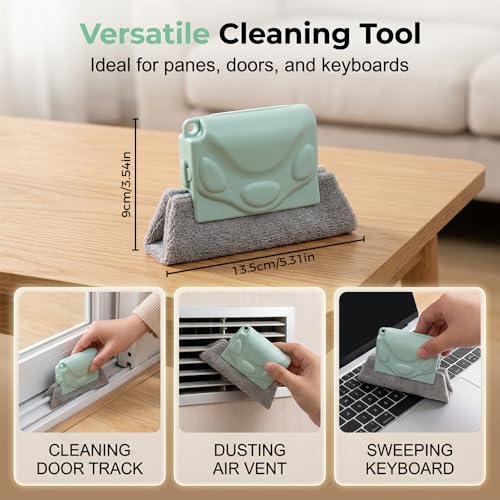 Magic Window Track Cleaner, Window Groove Cleaning Brush Set, Track and Sill Crevice Tool with Handle, for Tile Lines Shutter Slats Car Vents and Narrow Gaps (Mix 3pcs) - color: Mix 3pcs