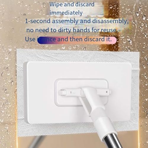 2026 New Zero Touch Mini Mop,Disposable Dust Mop with 4 Reusable Cloths and Locking Head ,Wet and Dry, Automatic Gripping, No-Touch Disposable Small Mops for Hardwood, Tile, Marble (1SET) - color: 1set