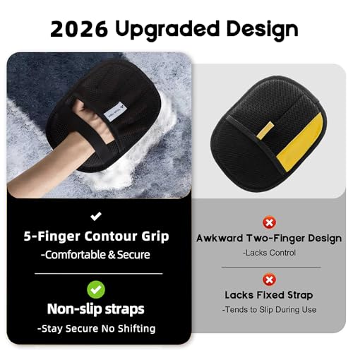Pet Hair Removal Glove for Cats & Dogs Upgraded Five-Finger Electrostatic Pet Hair Glove Reusable Magic Brush Fur Remover Tool for Laundry, Couch, Carpet, Car Seat | Upgraded Five-Finger, Electrostatic, Reusable Magic Brush, For Laundry, Couch, Carpet, Ca