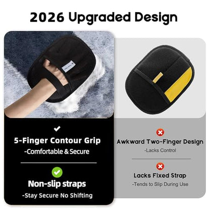 Pet Hair Removal Glove for Cats & Dogs Upgraded Five-Finger Electrostatic Pet Hair Glove Reusable Magic Brush Fur Remover Tool for Laundry, Couch, Carpet, Car Seat | Upgraded Five-Finger, Electrostatic, Reusable Magic Brush, For Laundry, Couch, Carpet, Ca