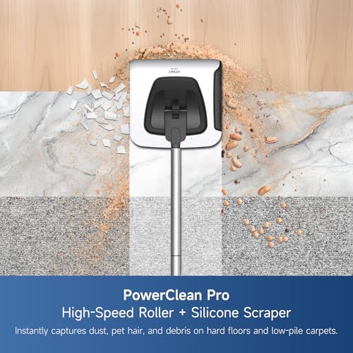 FMART FM-009 Cordless Electric Floor Sweeper — Lightweight One-Hand Operation with Flexible Handle, Quiet Design, Powerful High-Speed Edge Brush Reaches Under Furniture, for Hard Floors