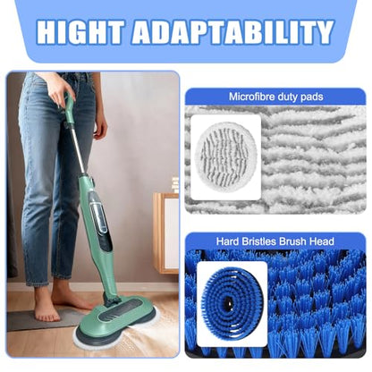 2 Pack Steam Mop Pads Replacement Brush Head And 4 Pack Upgraded Steam&Scrub Mop Pads Kit for Shrak S7000 S7001 S7020 S7005 Serie(Total 6 Pack)