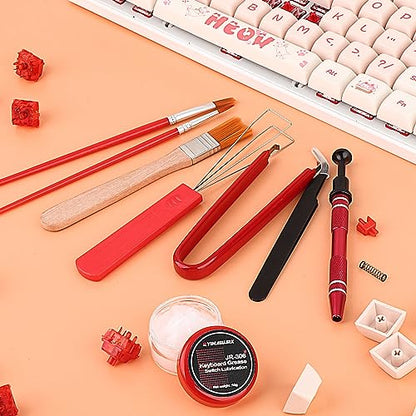 Keyboard Remover Tool Kit, 8 Pcs Set - Keycap Puller, Switch Puller, Tweezers, 4-Claw Grabber