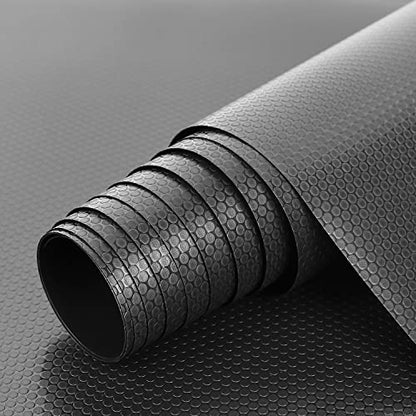 HooTown Shelf Liner Kitchen Cabinet Drawer Mats 11.8 Inch Wide x 6.5 Feet Long, Non Adhesive EVA Rubber Washable Waterproof Pantry Closet, Cupboard, Drawer Organizer Mat, Black - color: Dots Pattern Black, size: 11.8"W x 78.7"L