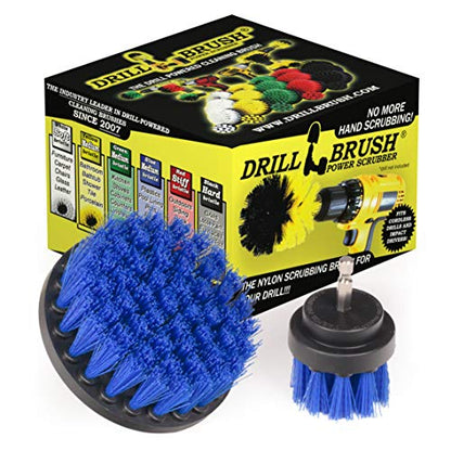 Kayak Cleaning Brush - Pool Scrubbing Tool - Boat Power Scrubber - Blue Medium Stiffness 5in Scrub Brush - Power Cleaning Tool - Fish Tank Scrubber - Aquarium Cleaner - Marine Vessels - Pool Liner - color: Blue