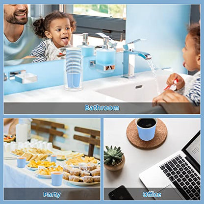 VITVITI 30 PACK Bathroom Mouthwash Cups, Disposable 3.7 OZ Coffee Paper Cup, Small Cup for Mouth Wash/Hot Cold Beverages Liquid/Tea, Blue - color: BLUE 30P