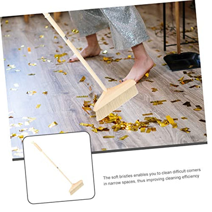 Soft Bristle Broom for Dusting Sweeping Detachable Handle Long Reach Floor Cleaning for Home Office Rv
