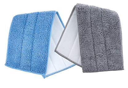 Superio Microfiber Mop Replacement Head, 16 inch Damp Mop Pad Refill for Miracle Mop Dusting and Spray Mop, attaches to Velcro mop(2 Pack) - size: Mop+Dust Pads