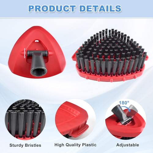 Mop Heads Replacements for O Cedar,Mop Replace Head for Ocedar Rinseclean 2 Tank,Microfiber Mop Refills,Include 3 Spin Mop Replacement Head 1 Scrub Brush 1 Mop Base Machine Washable & Easy to Replace - color: Blue