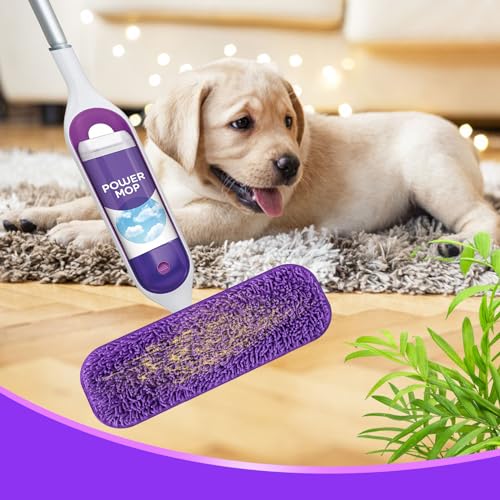 Reusable Power Mop Refill Pads for Swiffer Power Mop Starter Kit - Swifter Powermop Pads Refills - Multi-Surface & Wood Mopping Pad Refil for Floor Cleaning - Washable Microfiber Pad, 2 Pack - color: 2 Pack