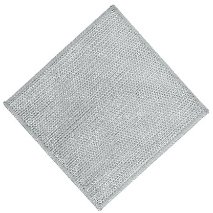 Estink Wire Dishwashing Rag, Multipurpose Rust Removal Double Side Steel Wire Dish Towel with Polyester Material for Household Kitchen Bathroom Cleaning