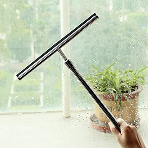 Stainless Steel Shower Squeegee for Shower Doors Bathroom Window and Car Glass Bathroom Cleaner Tool Household Window Mirror Squeegee