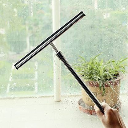 Stainless Steel Shower Squeegee for Shower Doors Bathroom Window and Car Glass Bathroom Cleaner Tool Household Window Mirror Squeegee