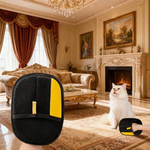 Pet Hair Remover Gloves Reusable Electrostatic Dog & Cat Hair Remover for Furniture, Couch, Clothing & Pet Beds Quick Clean No Refills Washable Fur Removal Mitt 2026 Upgraded Design