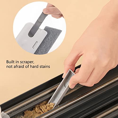 HERCHR Window Groove Cleaning Brush, Window Track Cleaning Tools Sliding Door Track Cleaner Groove Cleaning Tool
