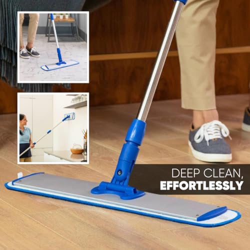 Microfiber Wholesale 24 inch Microfiber Mop Pads - Machine Washable, Reusable, Refills & Replacement Wet Mop Heads Compatible with Any Microfiber Flat Mop System (3 Pack) - size: 24 Inch 3 Pack