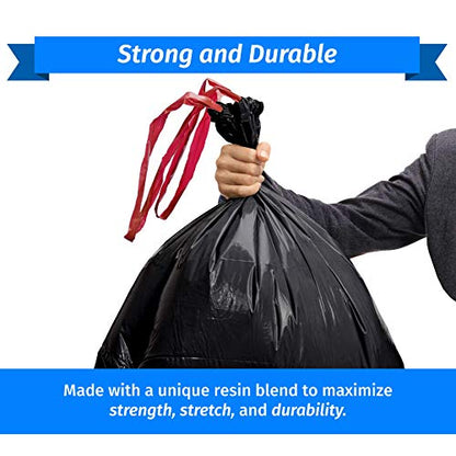 Reli. 39 Gallon Trash Bags Drawstring (100 Count) Large 39 Gallon Heavy Duty Drawstring Trash Bags, Garbage 39Gal Capacity, Lawn Leaf (39Gal, Black) - size: 1 Count (Pack of 100)