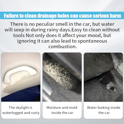 Auto Sunroof Drain Cleaning Tool, 78 Inch Extra Long Drain Cleaning Brush, Pipe Cleaner Dredging Tool, Flexible Tube Cleaning Brush for Car Sunroof Windshield Wiper Drain Hole