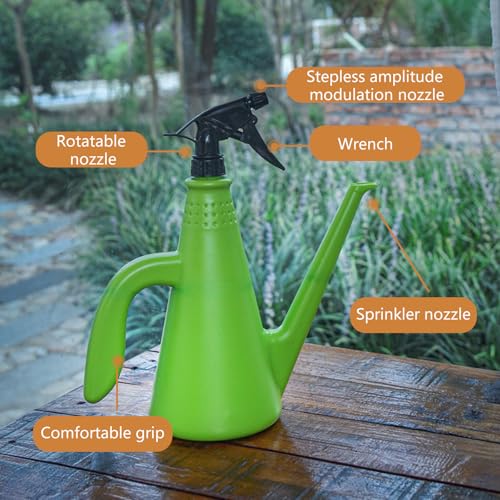 Adjustable Pressure Bottle with Nozzle Heavy Duty Construction & Compact Size for Garden Garden Sprayed Bottle - color: Green