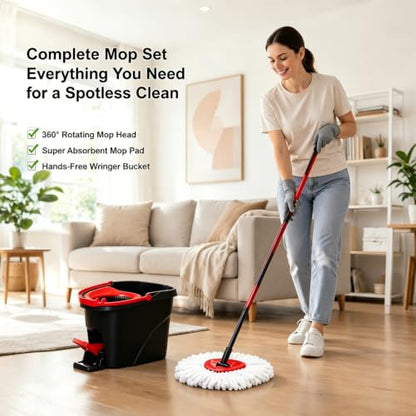 20 Pack Spin Mop Replacement Heads, 100% Microfiber Mop Refill for Easy Wring Compatible with Triangle Spin Mop, 360 Degree Spinning Replace Head for Floor Cleaning - size: 20Pack