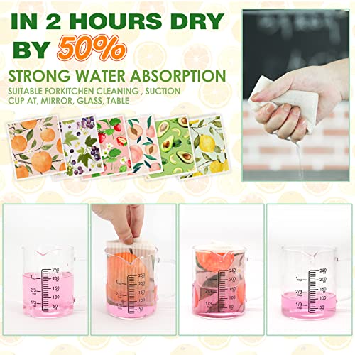 Mixed Fruit Swedish Kitchen Dishcloths Reusable Dish Towels Absorbent and Fast Dry Cleaning Cloths for Kitchen Cleaning Wipes 6 Pieces - color: Fruit
