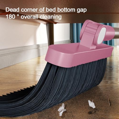 180° Rotatable Broom with Dustpan Combo Set, Buckle Standing Dust Pans with Scraping Teeth, Long Handle Brooms for Sweeping Indoor, Stand-Up Storage Saving Space, Cleaning Supplies, Home Essentials