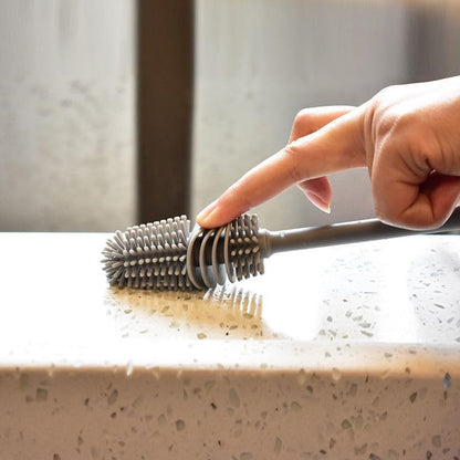Long-Handle Silicone Cup & Bottle Brush - Reach Every Corner for A Thorough Clean!