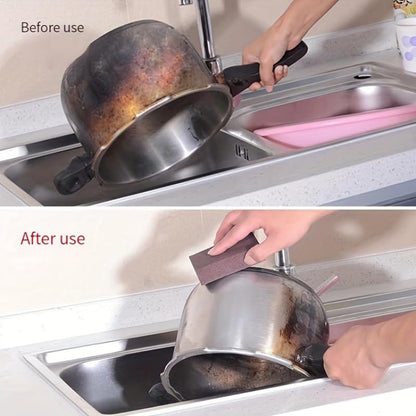 2PCS Abrasive Scrub Sponge 2-Pack, Emery Cleaning Pad for Tough Grime, Pot Bottom and Rust Removal, Grill and Stove Cleaning, 2PCS - color: 2pcs