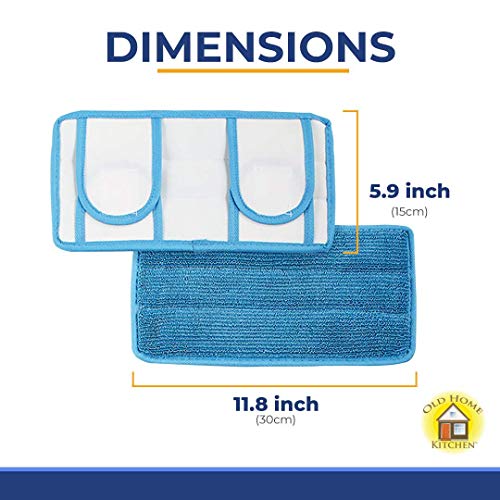 Reusable Microfiber Mop Pads | Durable Machine Washable Refills | Compatible with Swiffer Dry Mops | Flat Mop Pads for Efficient Floor Cleaning | 2 Pack - size: 2 Count (Pack of 1)