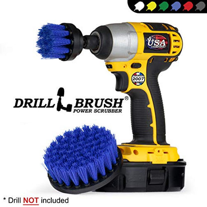 Kayak Cleaning Brush - Pool Scrubbing Tool - Boat Power Scrubber - Blue Medium Stiffness 5in Scrub Brush - Power Cleaning Tool - Fish Tank Scrubber - Aquarium Cleaner - Marine Vessels - Pool Liner - color: Blue