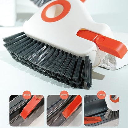 Generic 2Pcs 2 in 1 Groove Cleaning Brush, Window/Door Track Cleaning Brush, Hard Bristle Crevice Cleaning Brush with Hidden Scraper, Crevice Cleaning Brush for Sliding Door Track, White