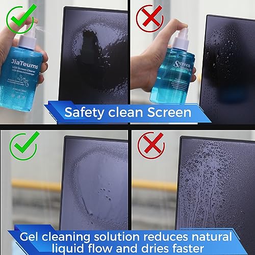 Car Screen Cleaner, Laptop Spray with Microfiber Cloth for LCD LED Electronic Device Monitor Glasses (200ml*2) - color: 200mlx2