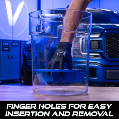 VIKING Automotive Bucket Insert Grit Trap for Car Wash and Detail Kits, Helps Remove Dirt and Debris from Microfiber, Mitts, Cloths, and Sponges, Blue - color: Blue, size: 1 Pack
