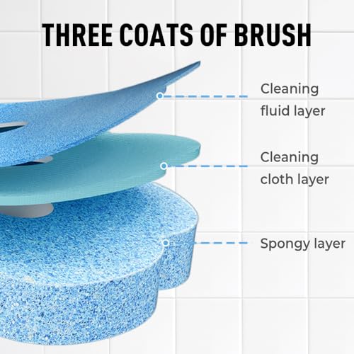 Disposable Toilet Cleaning System: Toilet Brush & Holder Kit with 18PCS Pre-Soaked Cleaner Wall-Mount Scrubbing Toilet Brush Bathroom Cleaning Kit (36-Pack Marine Brush Head) - color: 36-pack Marine Brush Head