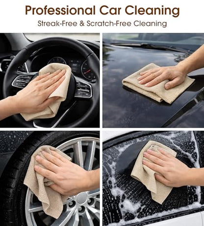 KitchLife Microfiber Cleaning Cloth Roll, 100 Pack - Tear-Away Microfiber Paper Towels, Lint-Free, Reusable, Washable for Kitchen, Car, Dishes, and Sensitive Surfaces (Sand Beige) - color: Sand Beige, size: 100 Pack