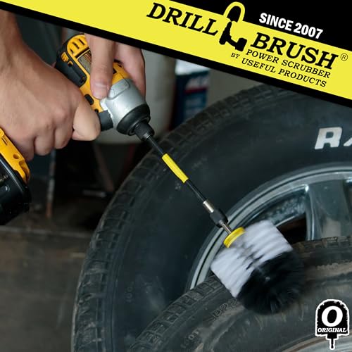 Cleaning Supples - Car Accessories - Drill Brush - Wheel Scrubbing - Cars, Trucks, Motorcycles - Rims - Wheels - Car Wash - Interior - Carpet Cleaner - Leather - Bucket Seats - Upholstery Cleaner - color: White