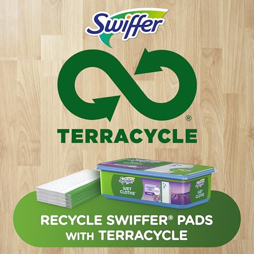 Swiffer Sweep + Mop, Wet Pads Refill, Floor Cleaner for Dirt, Dust, Hair, Cleaning Cloths for Mopping Home, Bathroom, Kitchen, All Purpose Multi-Surface Floor Wipes, Lavender, 12ct - size: 12 Count (Pack of 1)