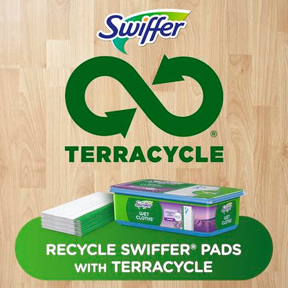 Swiffer Sweep + Mop, Wet Pads Refill, Floor Cleaner for Dirt, Dust, Hair, Cleaning Cloths for Mopping Home, Bathroom, Kitchen, All Purpose Multi-Surface Floor Wipes, Lavender, 12ct - size: 12 Count (Pack of 1)