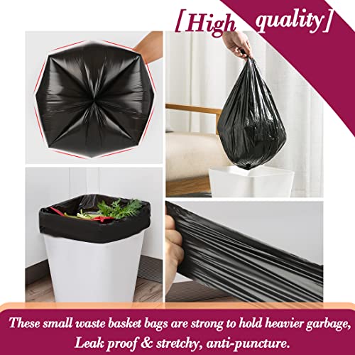 4 Gallon 180pcs Small Black Trash Bags Strong Garbage Bags,Bathroom Trash Can Bin Liners, Plastic Bags for Bedroom, Waste Basket Liner, Fit 12-15 Liter, 3.5,4,4.5 Gal(4G-Black) - color: Black, size: 180 Count (Pack of 1)