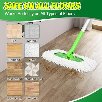 4 Pack Reusable Microfiber Mop Pads Compatible with Swiffer Sweeper - Dry Sweeping Cloths & Wet Pad Refills for Wet & Dry, Washable Pads Refills for Household Cleaning (Mop is not Included) - color: 4 Pack (White)